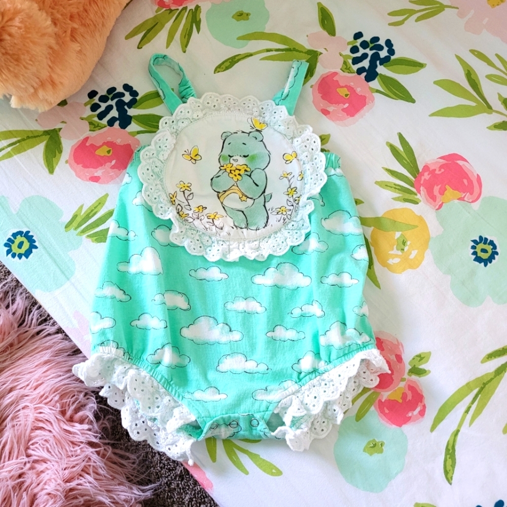 Baby girl Care Bears romper